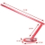 Lampa Biurkowa Slim Aluminium 20W, Czerwona